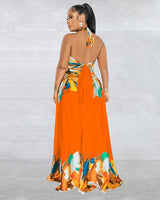 Bird Of Paradise Slit Maxi Dress