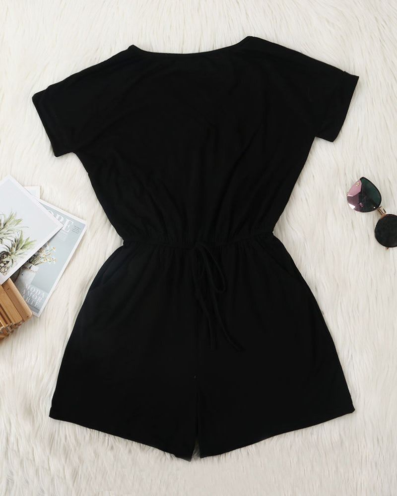 Plus Size Stretchy Romper