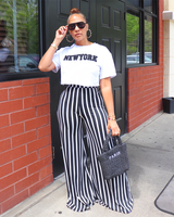 Thora Striped Wide Leg Pants