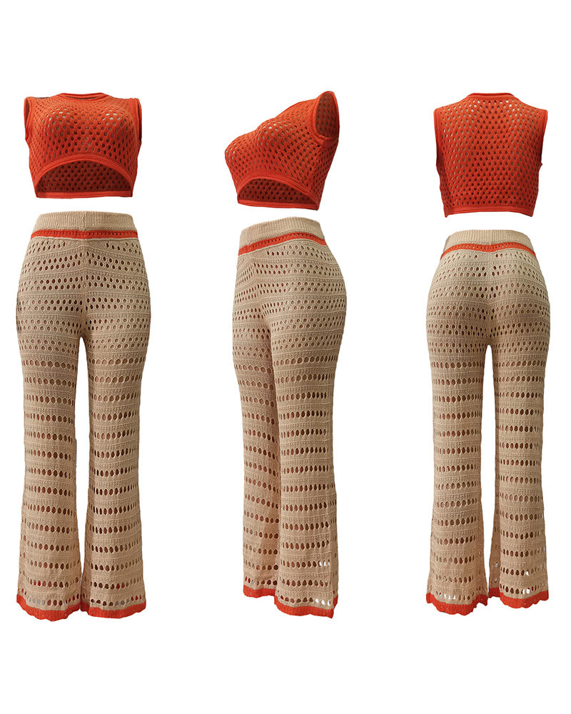 Exquisite Energy Crochet Pant Set