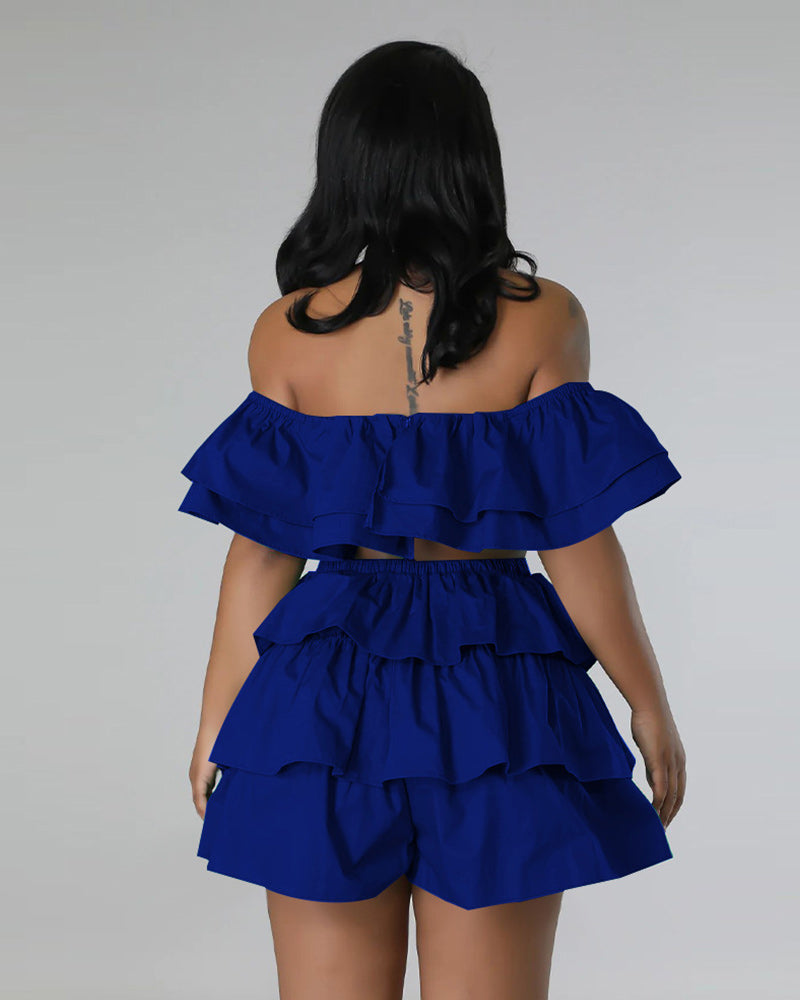 Show-stopping Ruffle Skirt Set