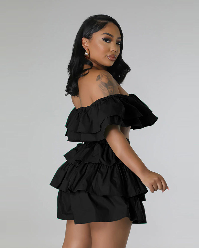 Show-stopping Ruffle Skirt Set