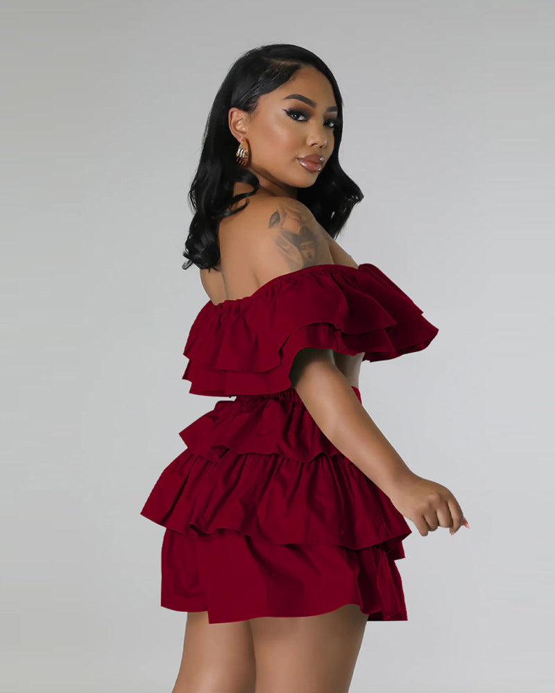 Show-stopping Ruffle Skirt Set