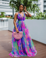 Rainbow Grenadine Maxi Dress