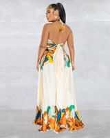 Bird Of Paradise Slit Maxi Dress