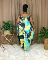 TIE DYE ROMPER DRESS(PLUS SIZE)