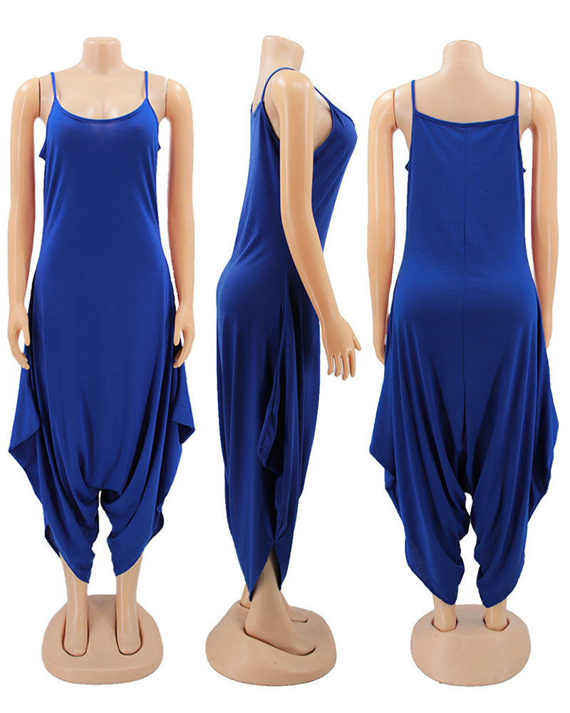 Fashion Casual Solid Jumpsuits