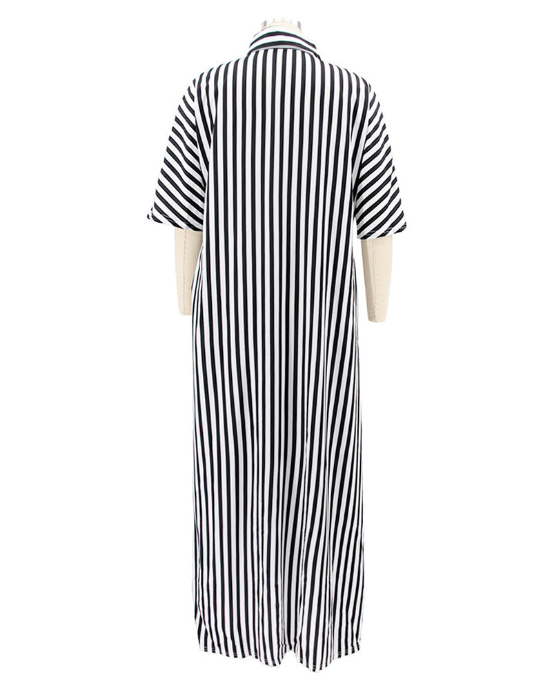 Classic Striped Shirt Dress