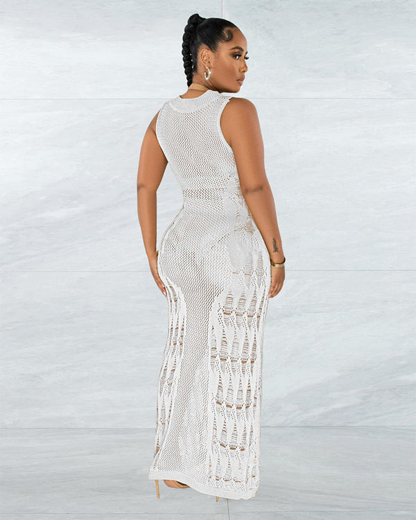 CROCHET COVER-UP MAXI DRESS