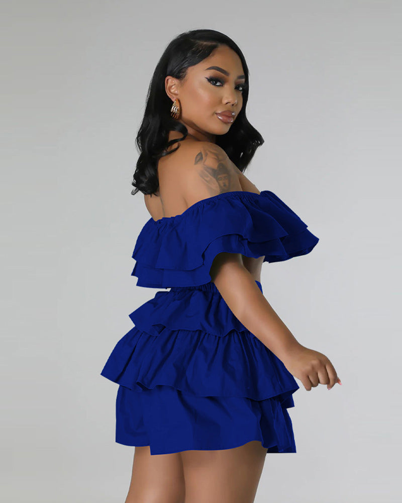 Show-stopping Ruffle Skirt Set