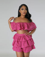 Show-stopping Ruffle Skirt Set