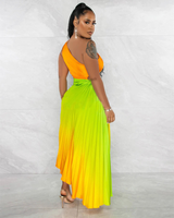 Sunset Love Pleated Maxi Dress