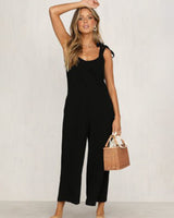 Causal Tie Shoulder Jumpsuit