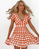 Plaid Pleated Dress