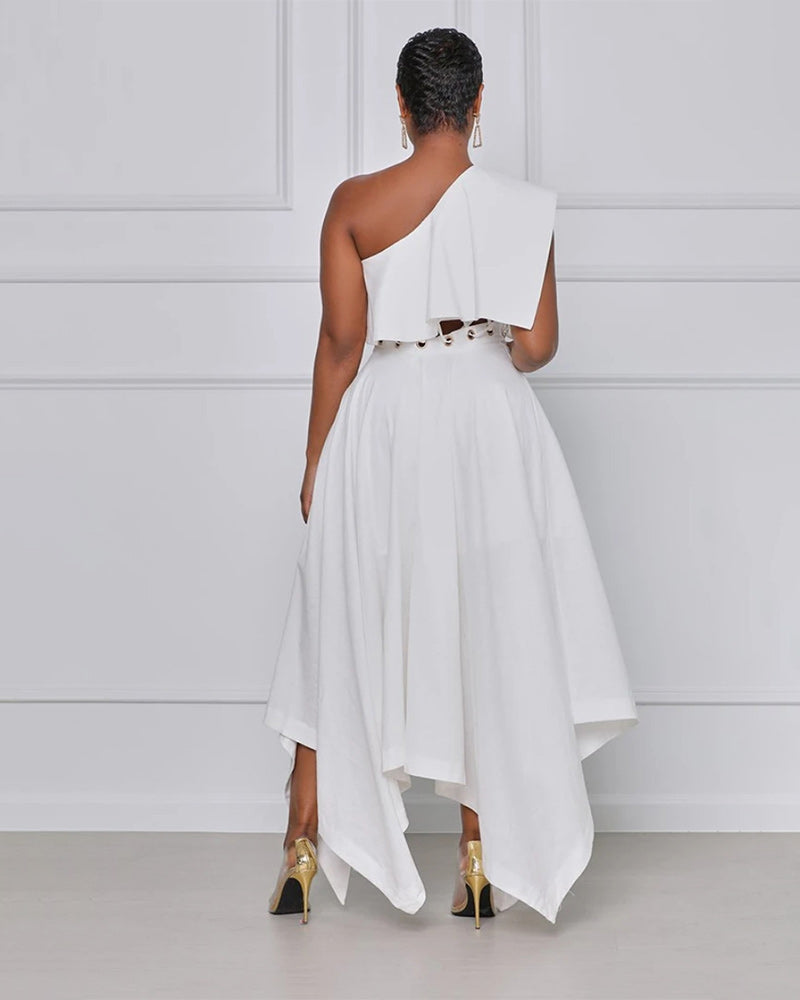 One Shoulder Asymmetrical Dress