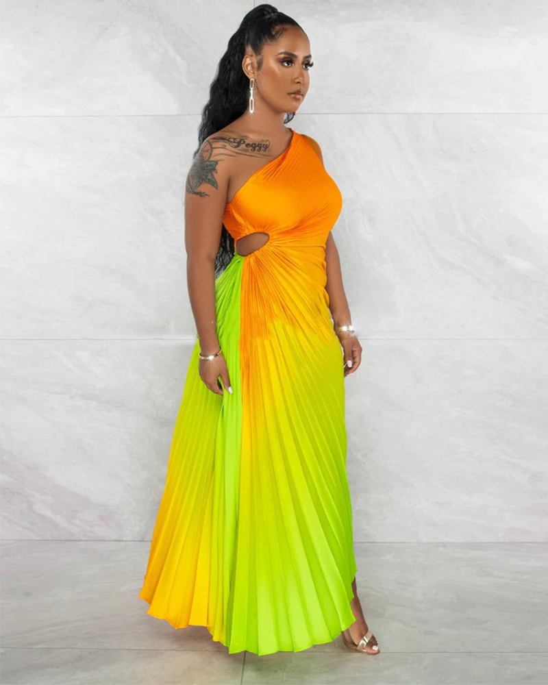 Sunset Love Pleated Maxi Dress