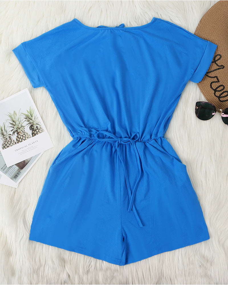 Plus Size Stretchy Romper