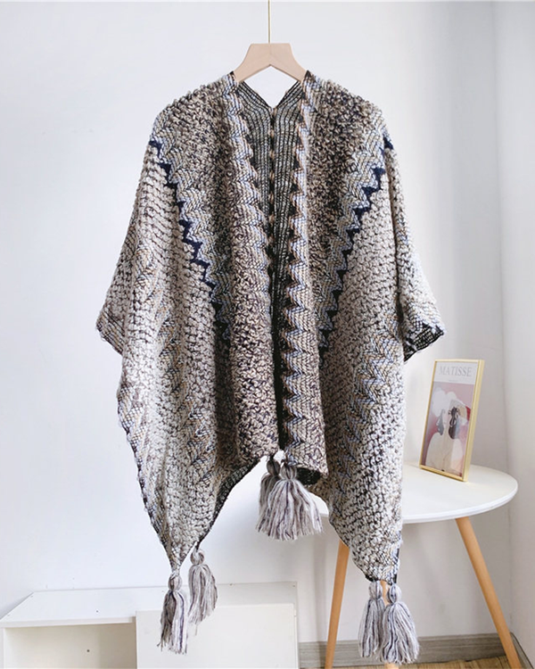 Crochet Patterned Poncho