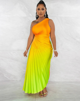 Sunset Love Pleated Maxi Dress