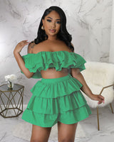 Show-stopping Ruffle Skirt Set