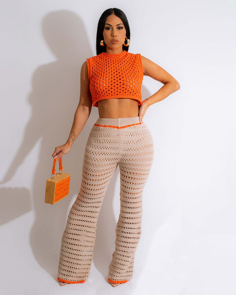 Exquisite Energy Crochet Pant Set