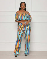 Loose wide leg pants set