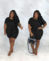 Plus Size Stretchy Romper