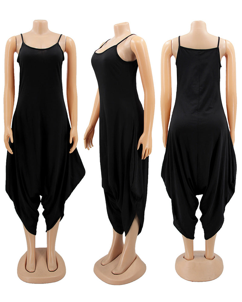 Fashion Casual Solid Jumpsuits