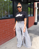 Thora Striped Wide Leg Pants