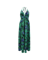 Tall Plunge Front Palm Print Maxi Dress