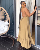 Elegant Backless Maxi Dress