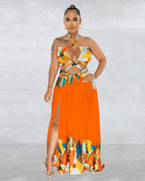 Bird Of Paradise Slit Maxi Dress