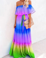 Gradient Print Maxi Dress