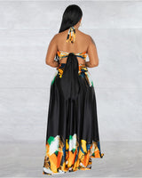 Bird Of Paradise Slit Maxi Dress