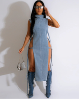 I See You Denim Maxi Dress