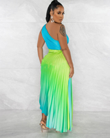 Sunset Love Pleated Maxi Dress