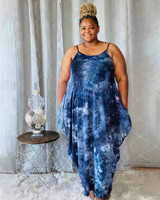 TIE DYE ROMPER DRESS(PLUS SIZE)