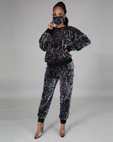 Pretty Sequin Jogger Set