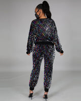 Pretty Sequin Jogger Set