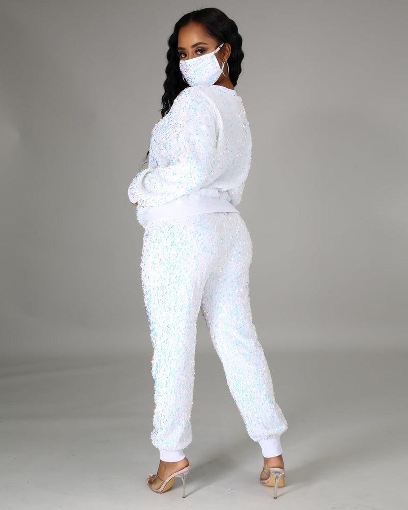 Pretty Sequin Jogger Set