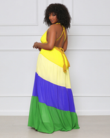 Color Block Maxi Dress