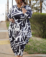 Printed Tunic Maxi Dress