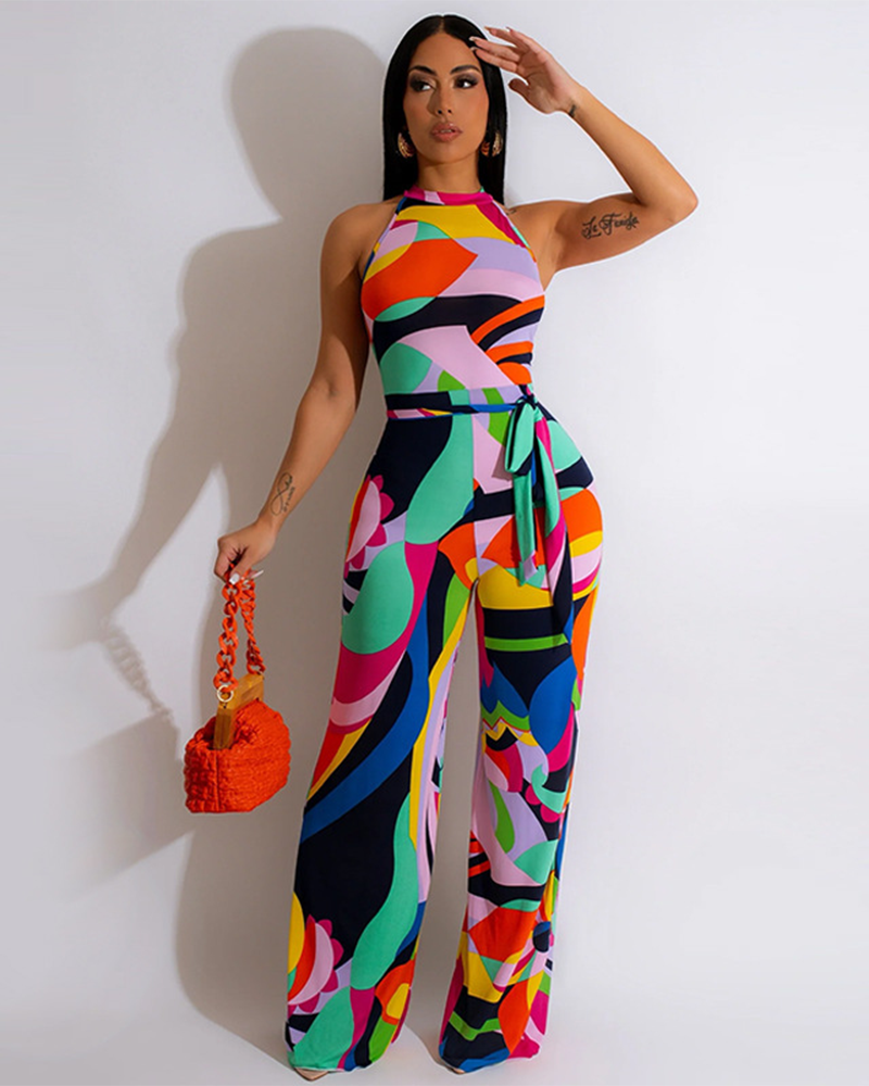 Brunch Date Printed Jumpsuit