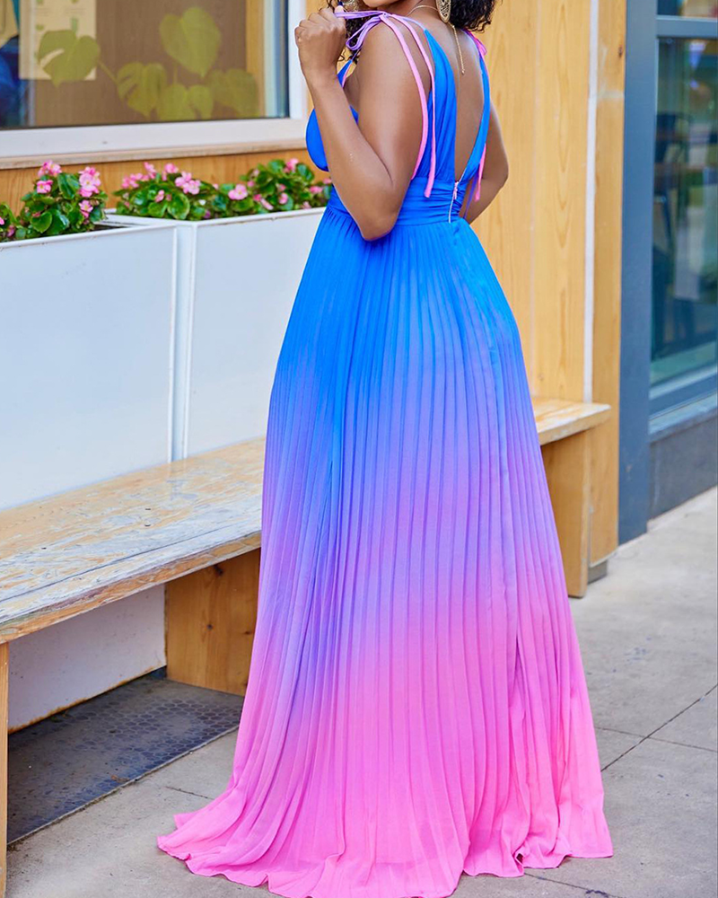 OMBRÉ PLEATED MAXI