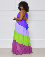 Color Block Maxi Dress