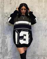 Motocross detail oversized jumper dress