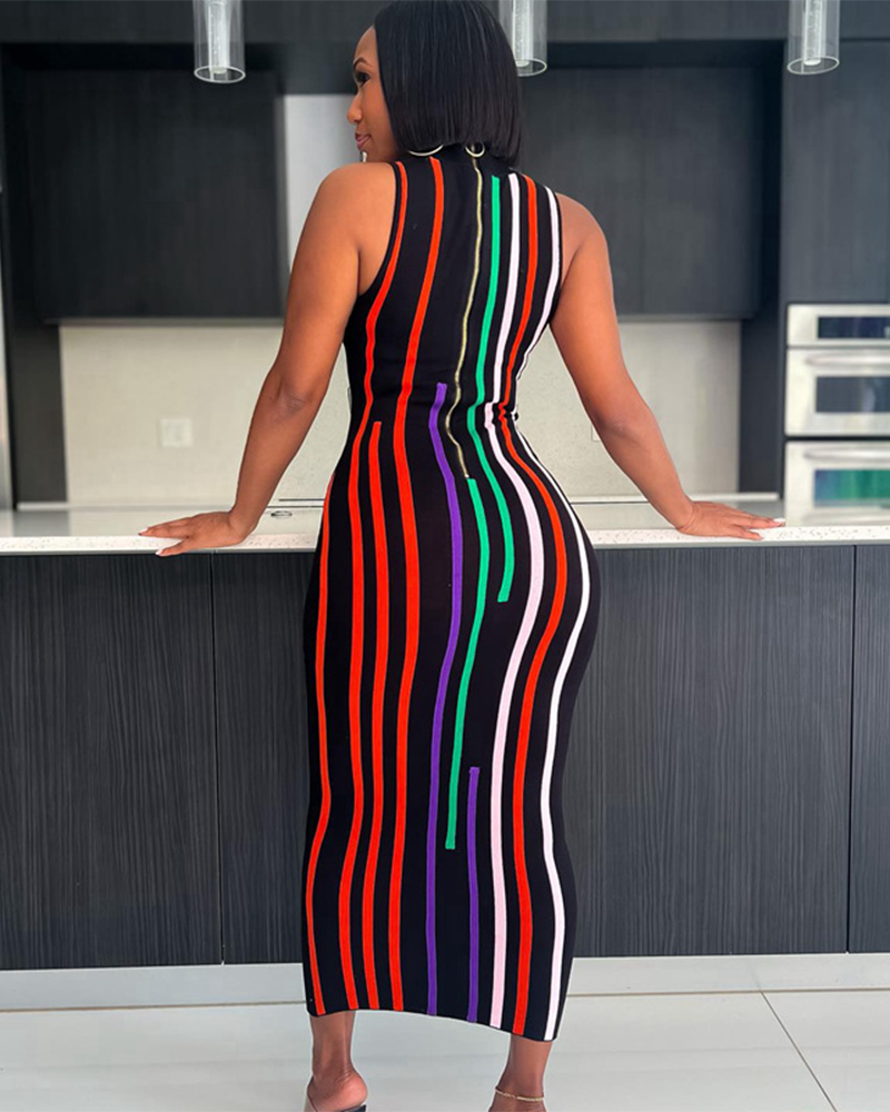 Love Craze Striped Midi Dress