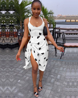 Chic Love Print Drawstring Dress