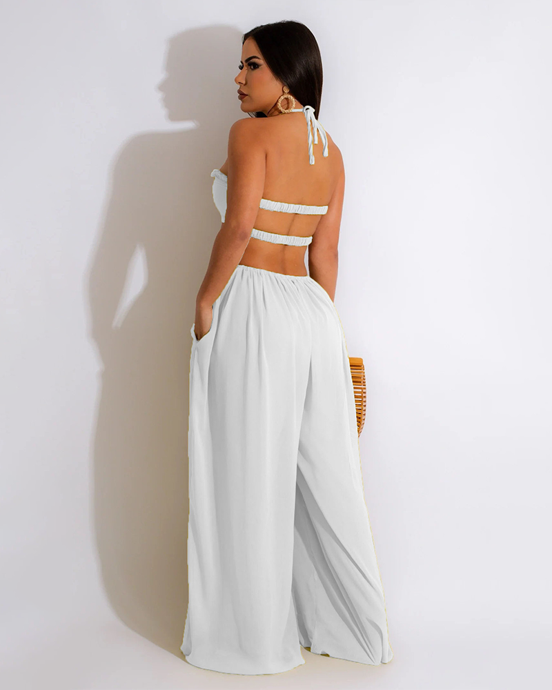 FLOW CHIFFON JUMPSUIT