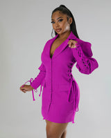 Blaze Lace Sleeve Blazer Dress